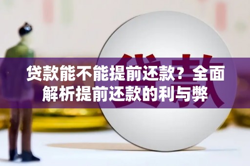太平贷款能不能提前还款？全面解析提前还款的利与弊