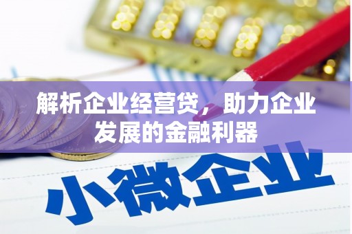 太平解析企业经营贷，助力企业发展的金融利器