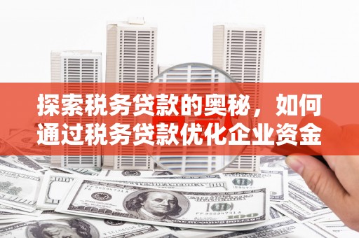 太平探索税务贷款的奥秘，如何通过税务贷款优化企业资金流