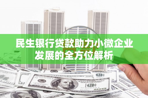 太平民生银行贷款助力小微企业发展的全方位解析