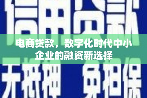 太平电商贷款，数字化时代中小企业的融资新选择