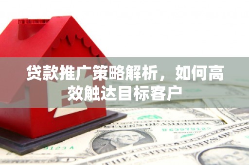 太平贷款推广策略解析，如何高效触达目标客户