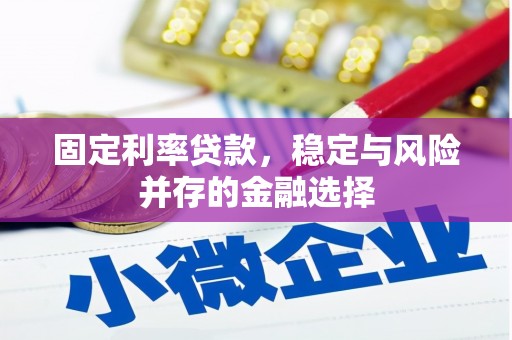 太平固定利率贷款，稳定与风险并存的金融选择