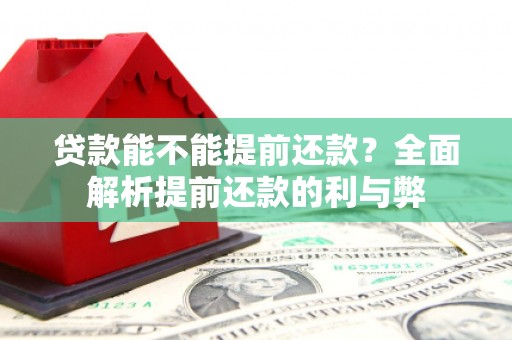 太平贷款能不能提前还款？全面解析提前还款的利与弊