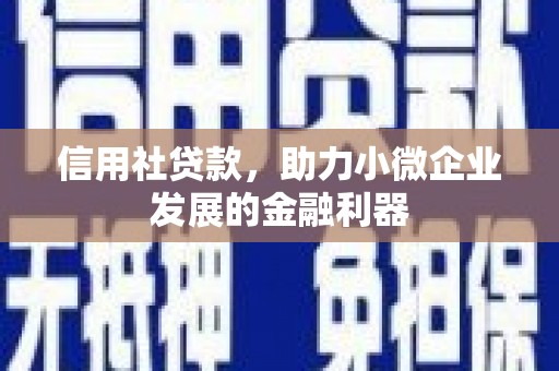 太平信用社贷款，助力小微企业发展的金融利器