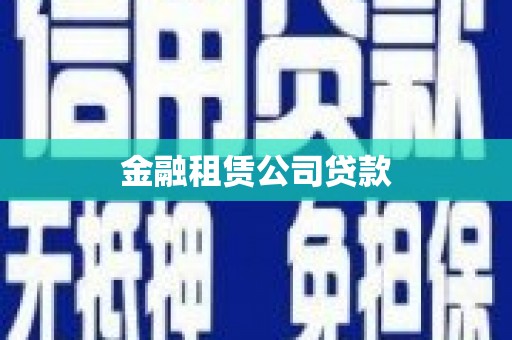 太平金融租赁公司贷款